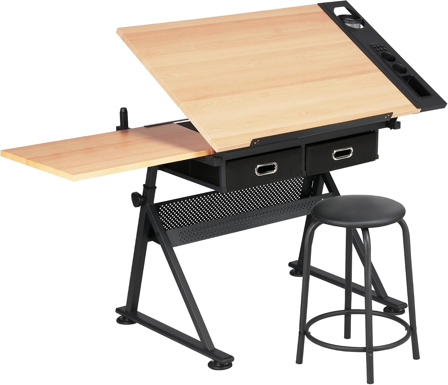 Office Stool - Verstellbarer Zeichentisch mit passendem Hocker, neigbare