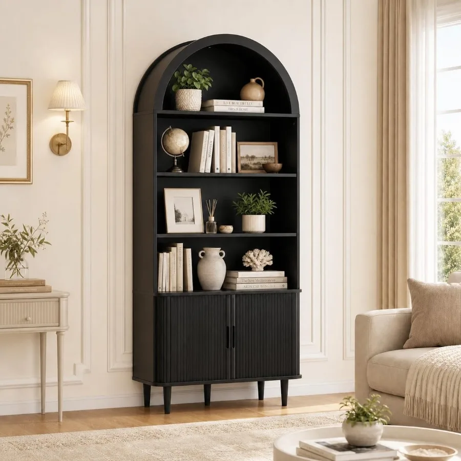 Bookshelf - 71 cm hohes, gewölbtes Bücherregal für