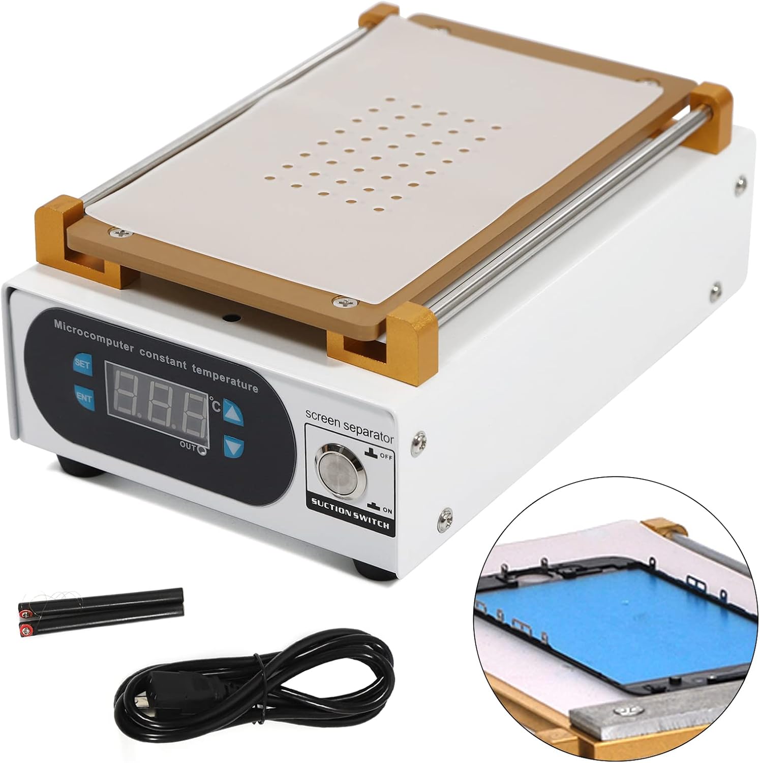 Partition Screen Divider - 7-Zoll-LCD-Bildschirm-Trennmaschine, Touchscreen-Entfernung, integrierte Vakuumpumpe, Telefon-Heizplatte, Glasentfernung,