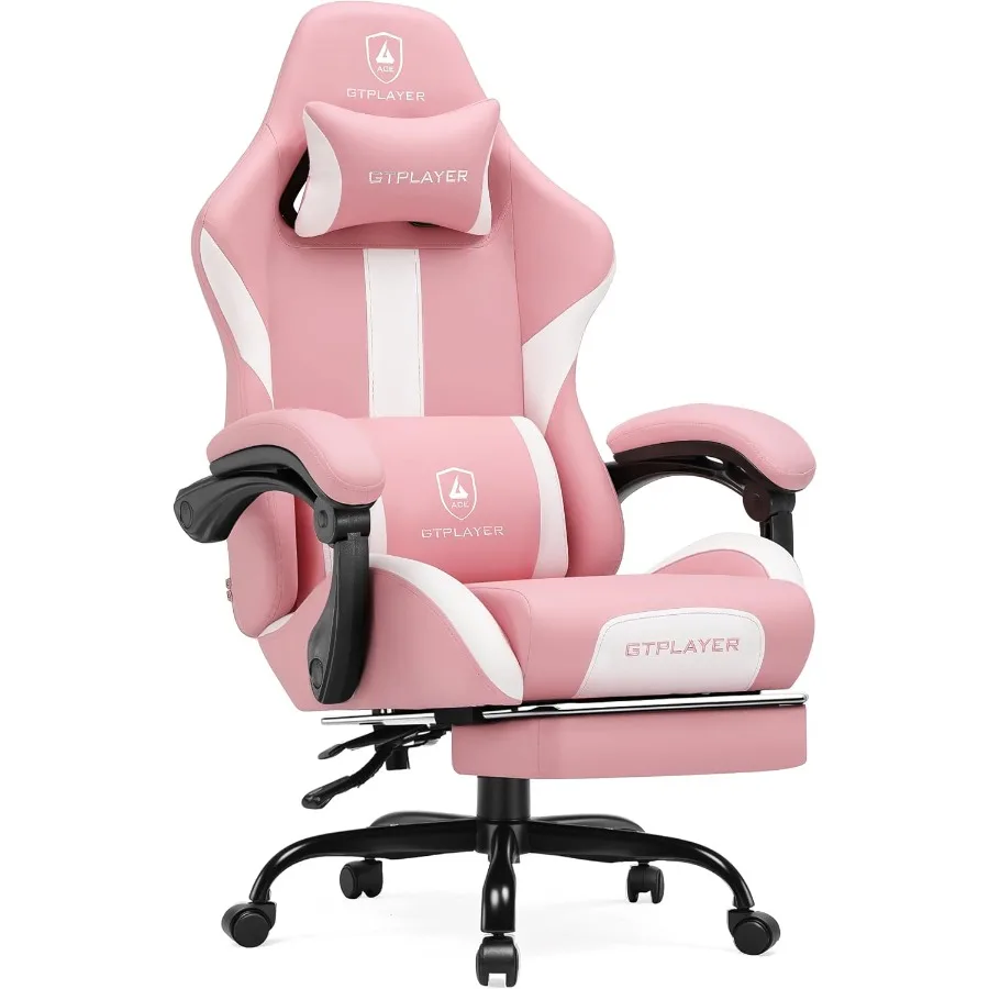 Office Chair Cushion - Gaming-Stuhl mit Fußstütze und Taschenfederkernkissen, ergonomischer