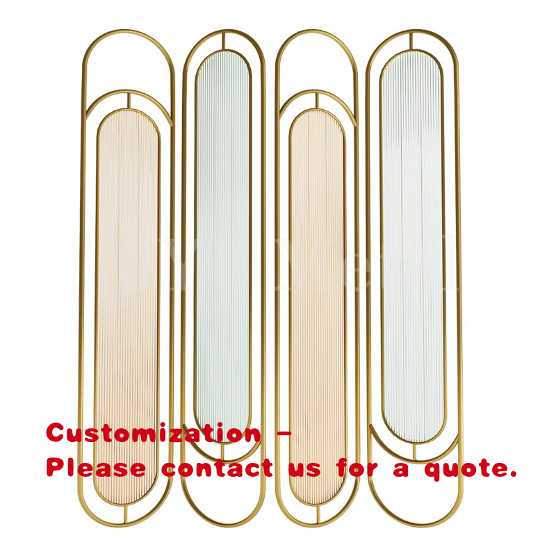 Partition Screen Divider - custom.EL807 Restaurant-Dekoration Edelstahlrahmen Glas-Raumteiler Trennwand Sichtschutz