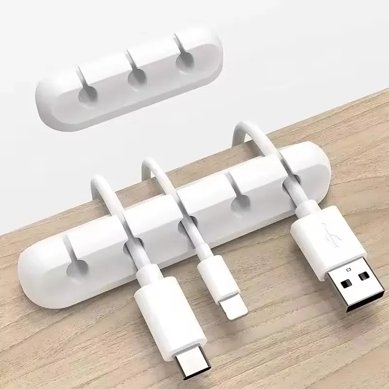 Desk Organizer - Silikon-USB-Kabel-Organizer, USB-Ladekabel-Wickler, Desktop-Ordnungssystem, Kabelhalter für Maus,
