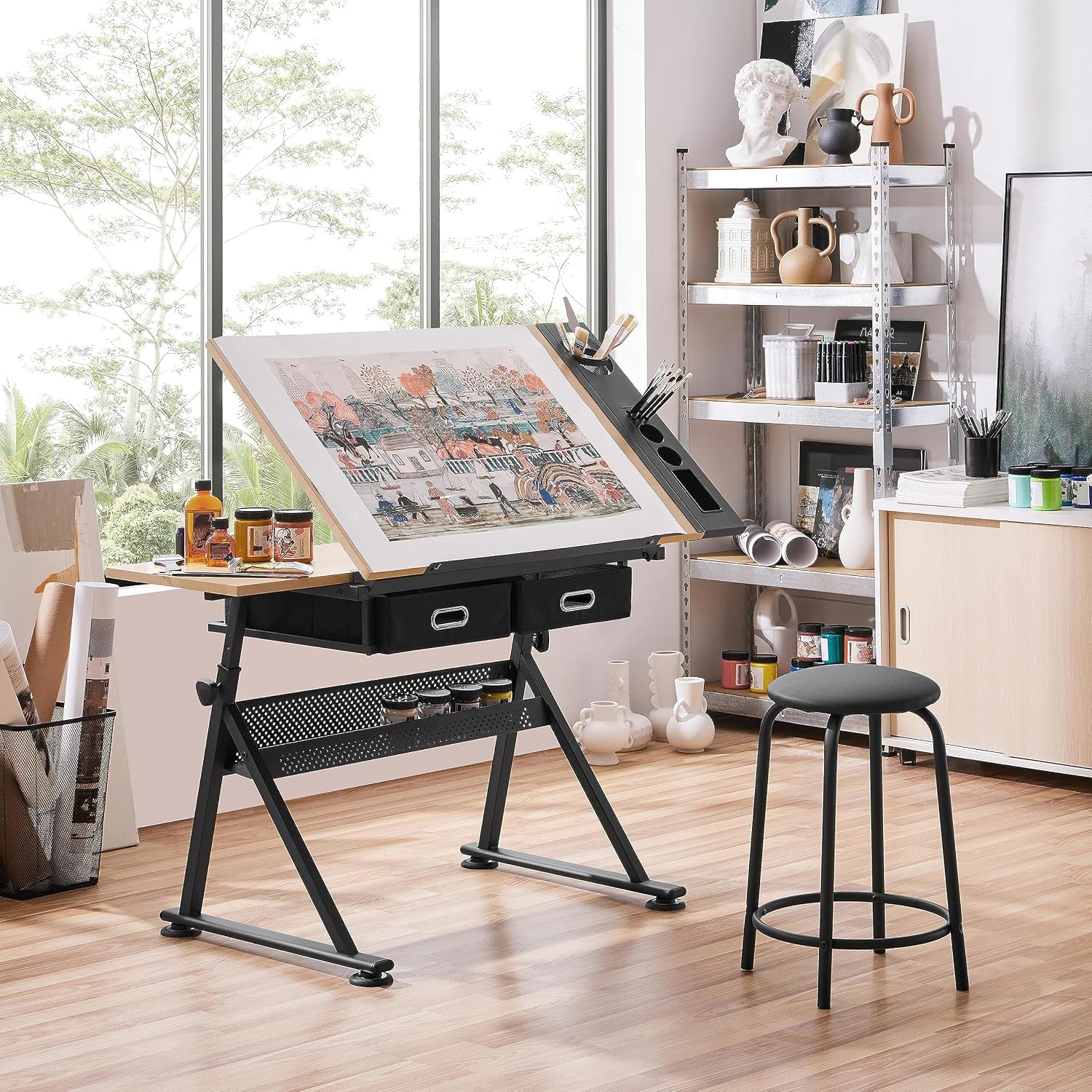 Verstellbarer Zeichentisch mit – Office Stool Bewertung und Preis
