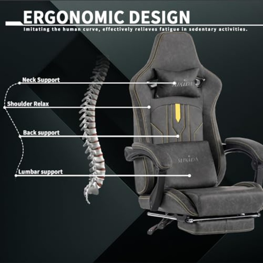 Gaming-Stuhl mit Fußstütze für – Office Chair Cushion Bewertung und Preis