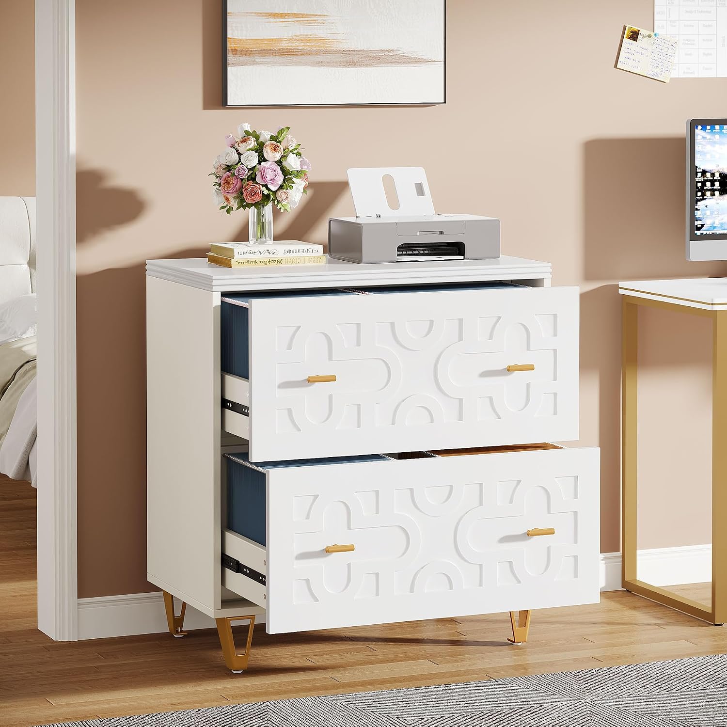 Seitlicher Aktenschrank mit 2  – Printer Stand Bewertung und Preis