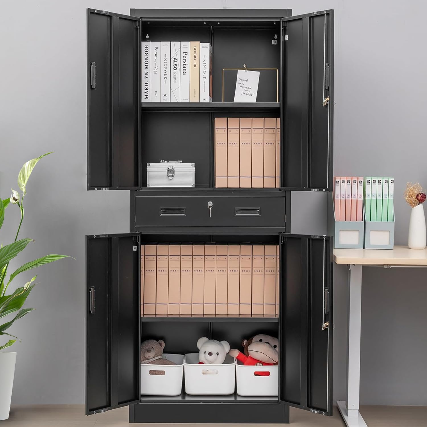 Hoher Metall-Aufbewahrungsschr – File Cabinet Bewertung und Preis