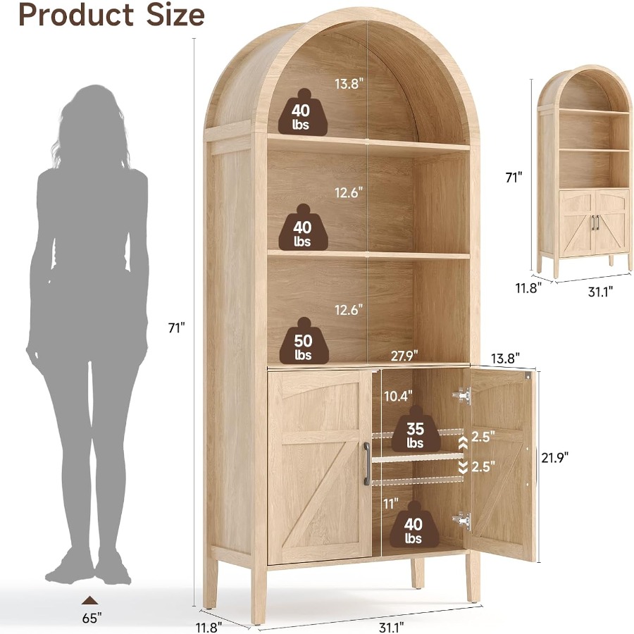 71 Bogenförmiges Bücherregal f – Bookshelf Bewertung und Preis